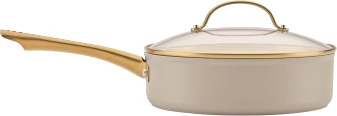 Farberware Forged Induction Ceramic Nonstick Cookware Set, 12-Piece, Taupe Pots & Pans