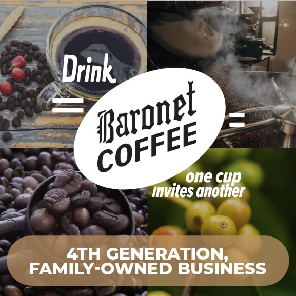 Baronet Coffee Pods [Dark Kenya AA-54 Pods] Single Cup Use for Senseo Machine - 3 Bags of 18 Single Serve 8 Gram, Regular Strength, Medium Roast [Dark Kenya AA]