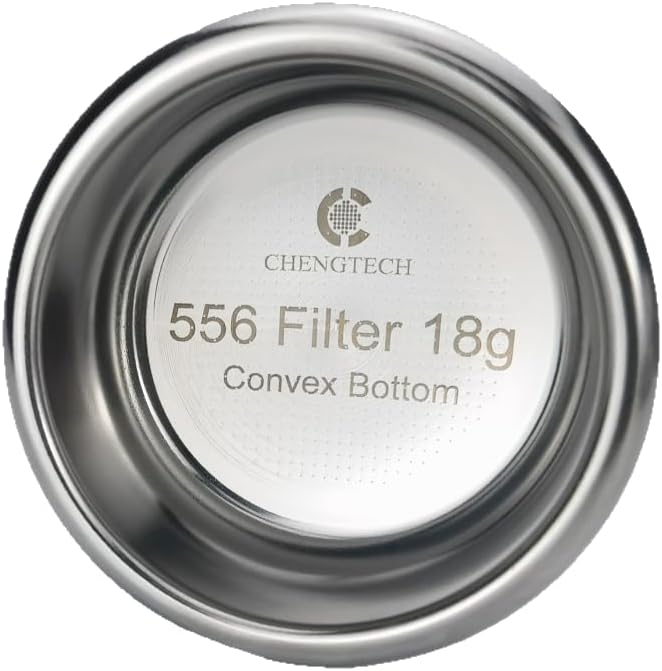 58mm Espresso Filter Basket 18g – Convex Bottom Sweet Espresso Basket, 556 Holes Slow Flow, Universal Stainless Steel, Compatible with La Marzocco, Futurmat, DEC