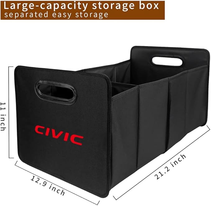 Rear Trunk Organizer Fit for Honda Civic Car Trunk Box Home Travel Foldable Storage Bag Multipurpose