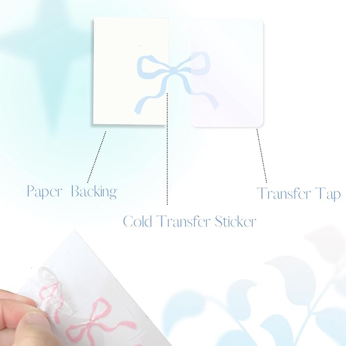 Bows Stickers for Custom Owala Accessories, Heart Decals Transfer Stickers for Water Bottles, Bows Pearl Charms for Owala (Light Blue)