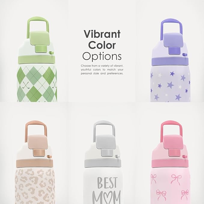 Christian Insulated Stainless Steel Water Bottle with Straw for Sports and Travel, Child of God, 32oz, Gifts for Women Girls Friends Teens Birthday Christmas