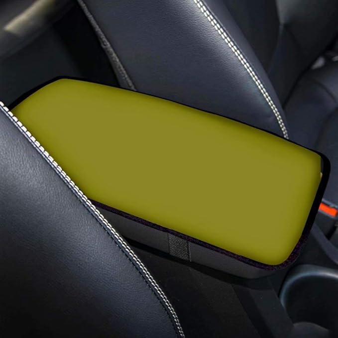 Auto Center Console Pad, Neoprene Car Armrest Seat Box Cover Protector Protects from Dirt, Damage, Pet Scratches,Old Damaged Consoles (Apple Green)