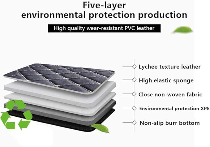 Custom Fit Car Floor Mats - Full Coverage Automotive Leather Floor Liners for Most Vehicles by MingyunSM (White)