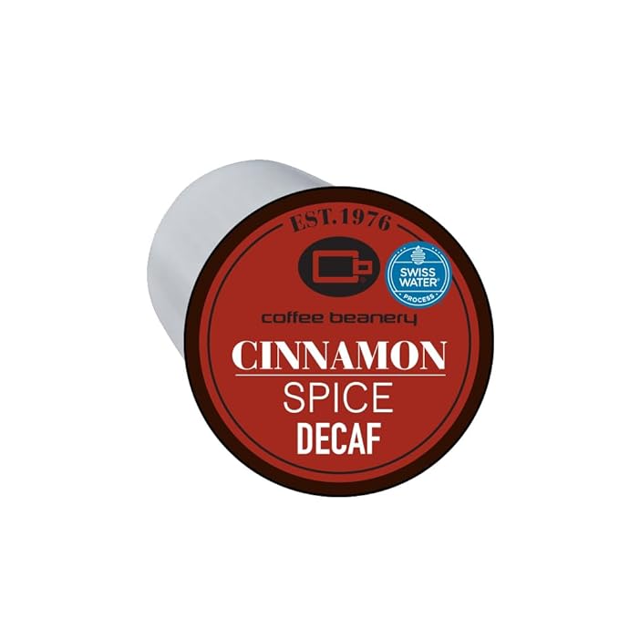 Cinnamon Spice Decaf Coffee Pods by Coffee Beanery | 96ct Bulk Flavored Decaf Coffee Pods Medium Roast Coffee