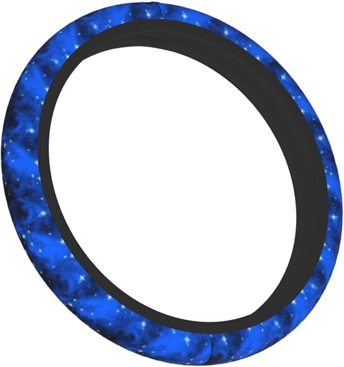 Blue Galaxy Steering Wheel Cover for Women Men Girls Car Accessories Decor Anti-Slip Neoprene Auto Steering Wheel Covers Protector Universal 15 Inch