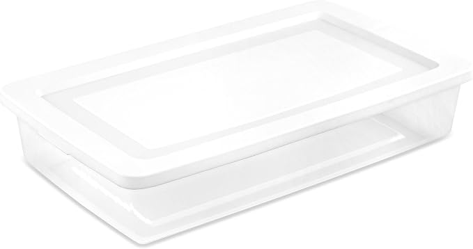 Sterilite 24-Pack 41 Quart Storage Box, Stackable Clear Plastic Bins with Snap-On Lids - Heavy-Duty Organizing Containers for Closet, Bathroom, and Office