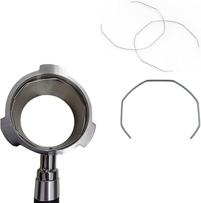 2 Pcs Portafilter Basket Spring Compatible with La Marzocco Portafilter Basket Wire L113 Portafilter Clip Replacement for Securing Insert Basket Expresso Machine Parts Accessories (58mm)