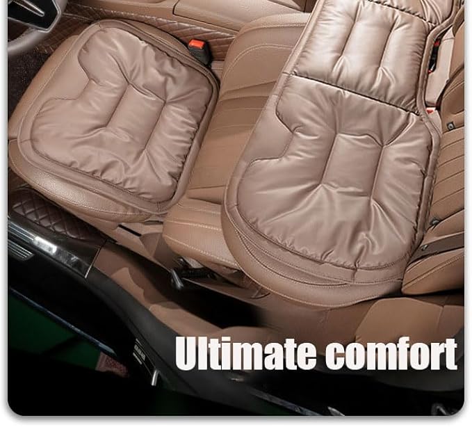 2026 New Skin-Friendly & Dirt-Repellent Leather Seat Cushions, Ergonomic Memory Foam Lumbar Support, Non-Slip Breathable Cover, Removable Washable, Ideal for Drivers & Office Long Sitting (red)