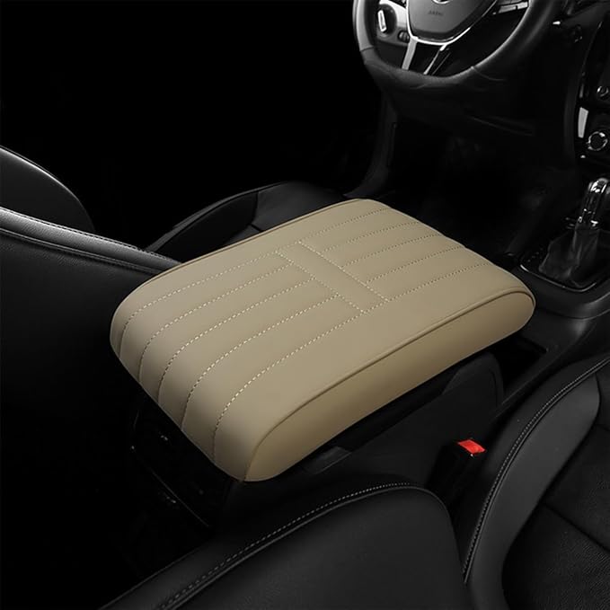 Car Armrest Pad for Lexus GX460 2014 2015 2016 2017 2018 2019 2020 2021 2022 2023 Memory Cotton Armrest Box Pad Center Console Scratch Pad Seat Box Cushion Protector,Beige