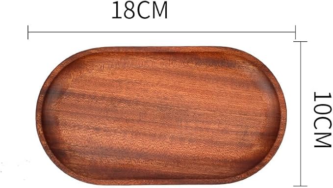 2 Pack Solid Wood Serving Platters and Trays of Natural Wood with Edge,Rectangular Avoid Sliding and Spilling Food (Walnut Trays x 2Pack)