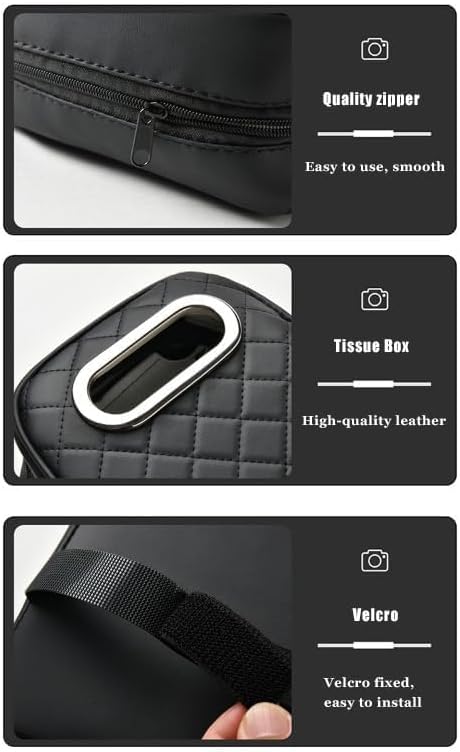 Car Armrest Covers for Infiniti QX60 2013–2025,Leather Protection Padding Center Console Cushion Storage Box Mat Pad Cover Protector,Black
