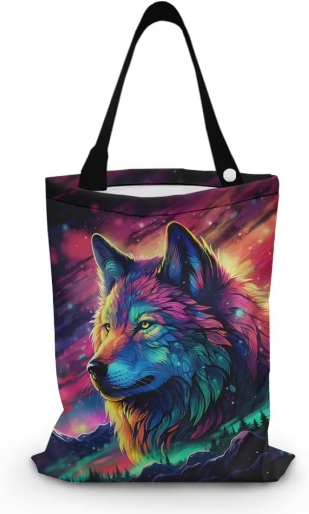 Wolf Car Garbage Bag, Hanging Car Trash Bag, Foldable Garbage Can for Front Back Seat, Multi-FunctionalRubbish Bag Storage Pocket, Car Accessories