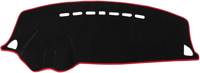 X AUTOHAUX Car Dashboard Cover Nonslip Black Red Dash Cover Mat for Mitsubishi Lancer EX 2008-2017