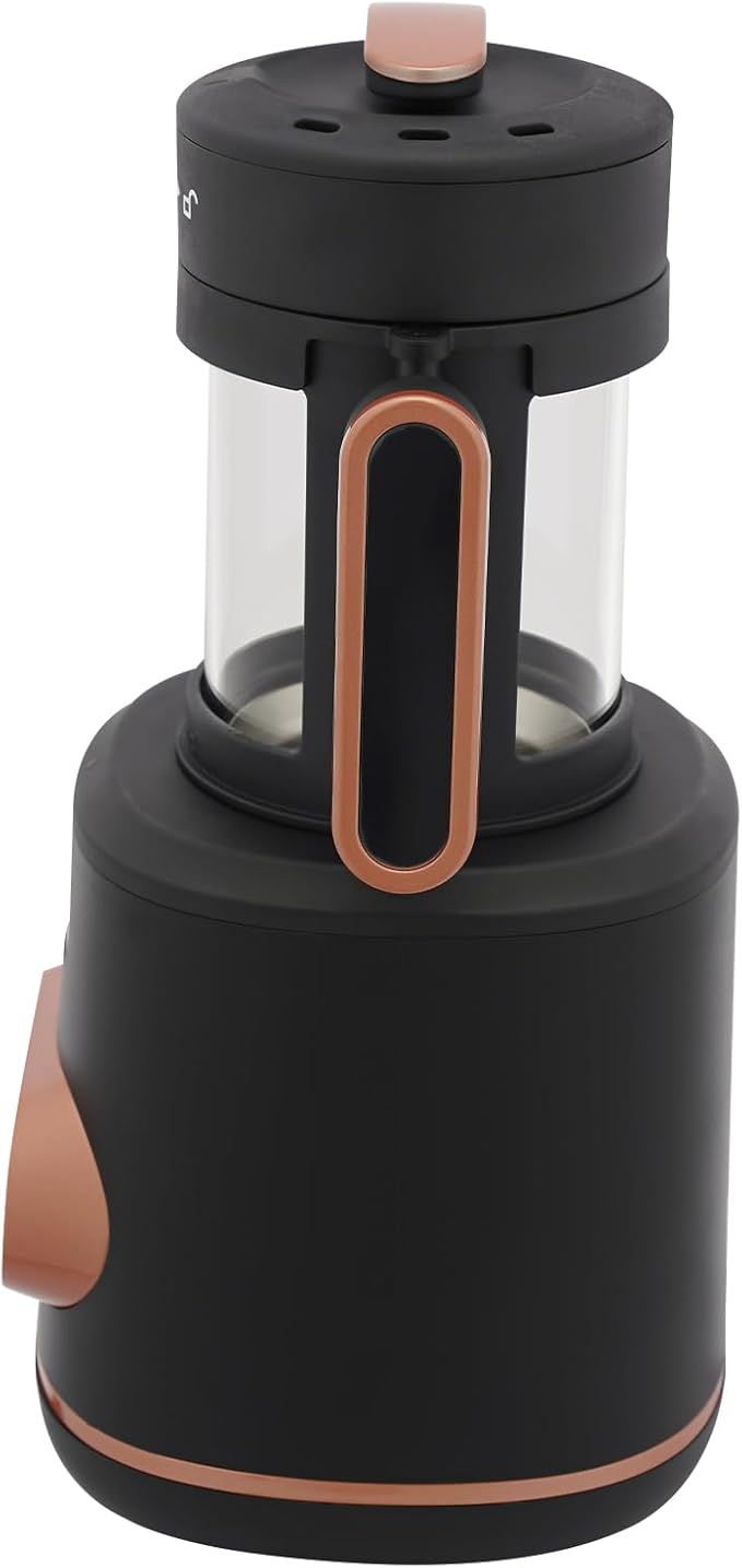 Electric Coffee Bean Roaster Machine,1500W Coffee Bean Baking Roasting Machine W/Clear Glass Container + LED display screen, Temp Range 32-464℉ & timer function for Personal, Family.
