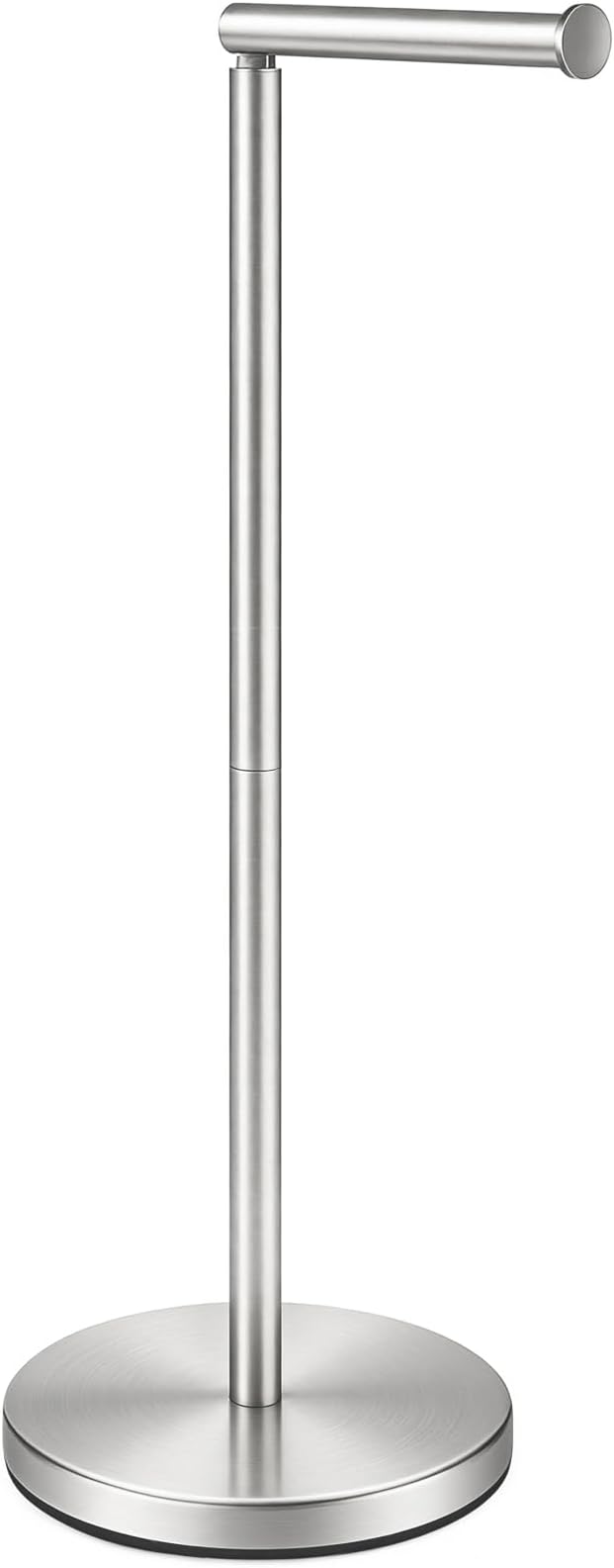DAWNER 26" Heavy Duty Toilet Paper Holder Stand, Free Standing Toilet Paper Holder, Brushed Nickel Bathroom Toilet Paper Roll Holder, Stainless Steel Tissue Holder for Bathroom, Anti-Tipping Base