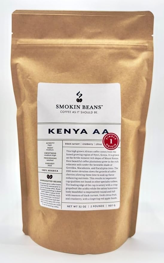 2-Pound Burundi, Unroasted Green Arabica Coffee Beans, Fresh Current Crop Specialty Grade, Roast the Beans Yourself at Home on Your Roasting Equipment Prior to Using for Brewing Coffee