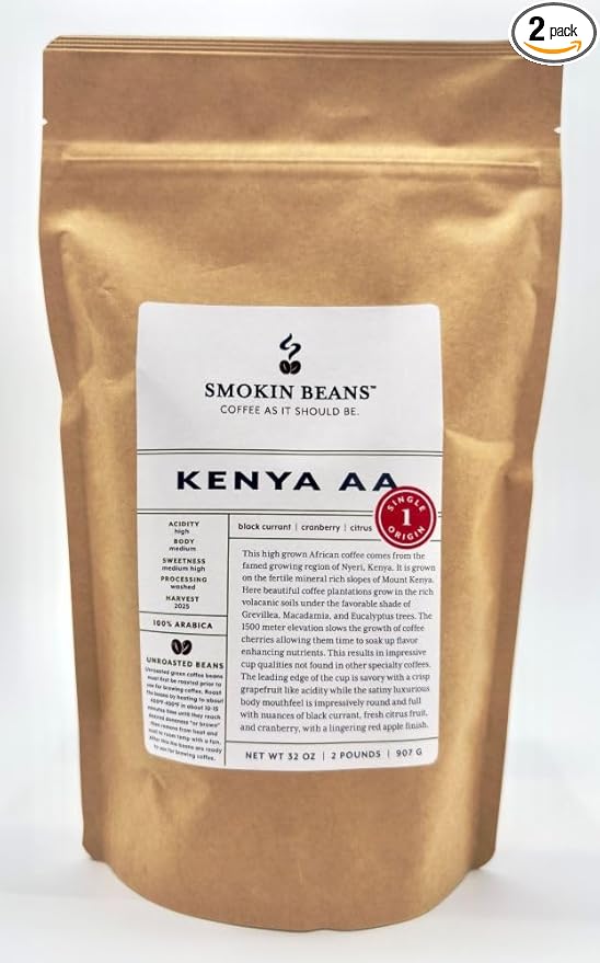 2-Pound Burundi, Unroasted Green Arabica Coffee Beans, Fresh Current Crop Specialty Grade, Roast the Beans Yourself at Home on Your Roasting Equipment Prior to Using for Brewing Coffee