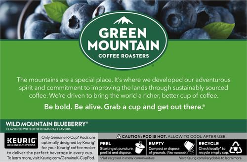 Green Mountain Coffee K-Cup, Wild Mountain Blueberry, 12-Count
