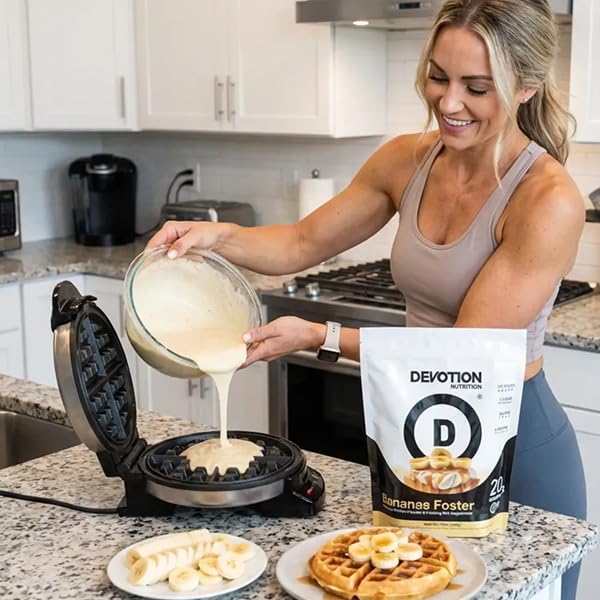 Devotion Nutrition Protein Powder Bananas Foster – 20g Whey Isolate & Casein Protein Blend – No Added Sugar, Low Carb, Gluten-Free, Keto-Friendly, 1g MCT, Kosher – 2lb Pouch