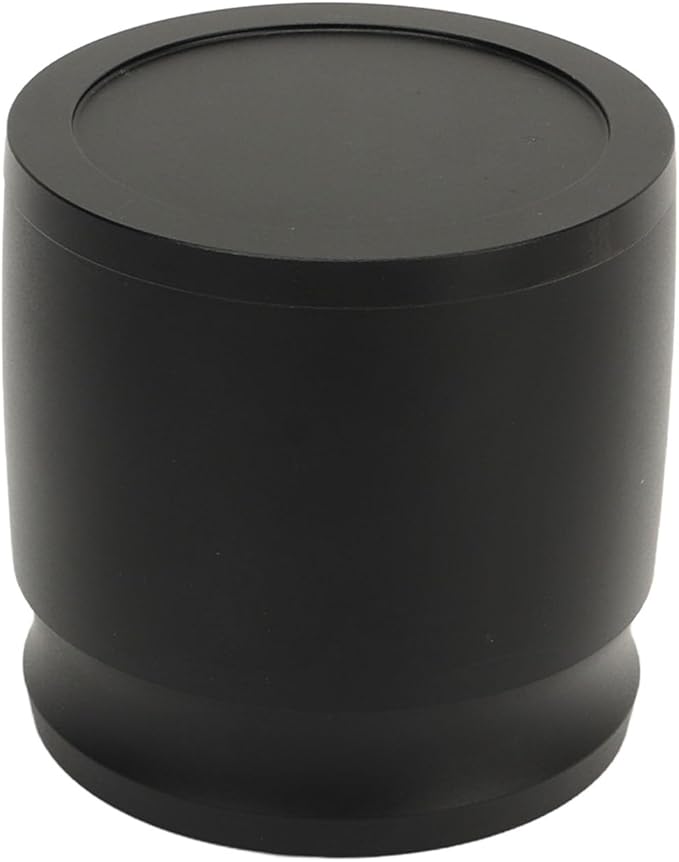 Coffee Dosing Cup, Espresso Dosing Cup, Coffee Dosing Ring Powder Receiver Container, Dosing Rings Press Aluminum Alloy Anti Flying Coffee Powder Picker Coffee Accessories 58mm(black)