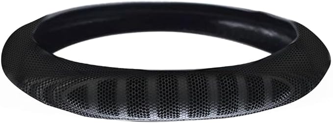 Mytee Products 18" Semi Truck Steering Wheel Cover for Heavy-Duty Trucks - Extra Large Black 18" Steering Wheel Cover Sweatproof, Breathable and Anti-Slip Grip - Vehicle Accessories
