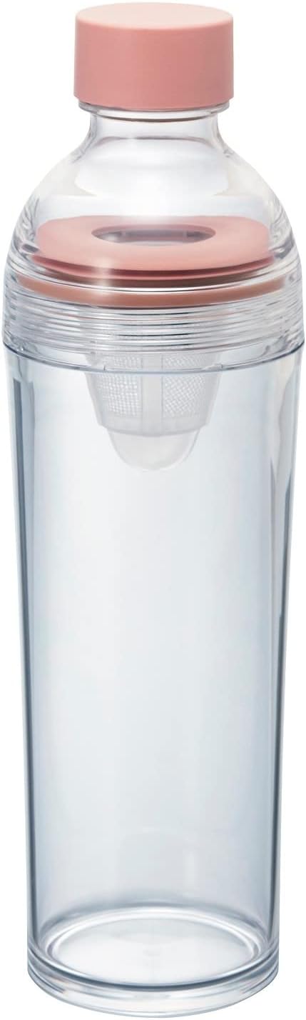 Hario Cold Brew Tea Portable Bottle, 400ml, Smoky Pink