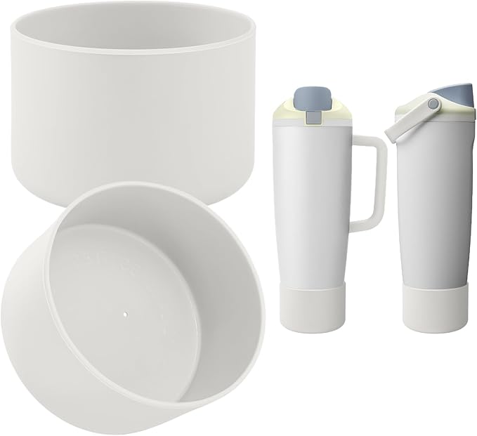 2PCS Silicone Boot Compatible with Owala 30oz & 40oz FreeSip Sway Bottles & Tumblers, Protective Anti-Slip Bottom Cover Sleeve for Freesip Sway Tumbler