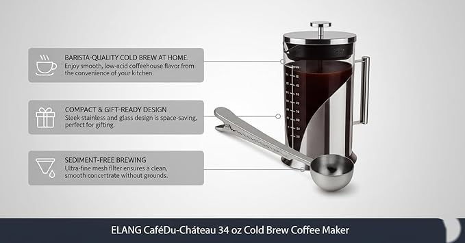 ELANG CaféDu-Château 34 oz Cold Brew Coffee Maker