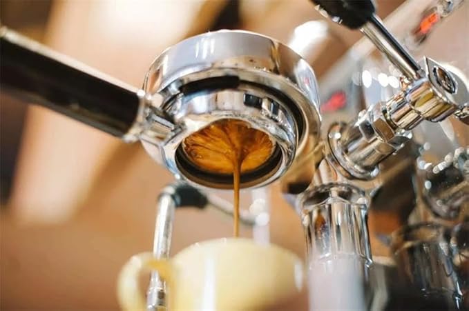 51mm Bottomless Portafilter with Wooden Handle, Stainless Steel Filter Basket, 9.1-inch Length,3 Ears Espresso Handle, Suitable for various coffee machines