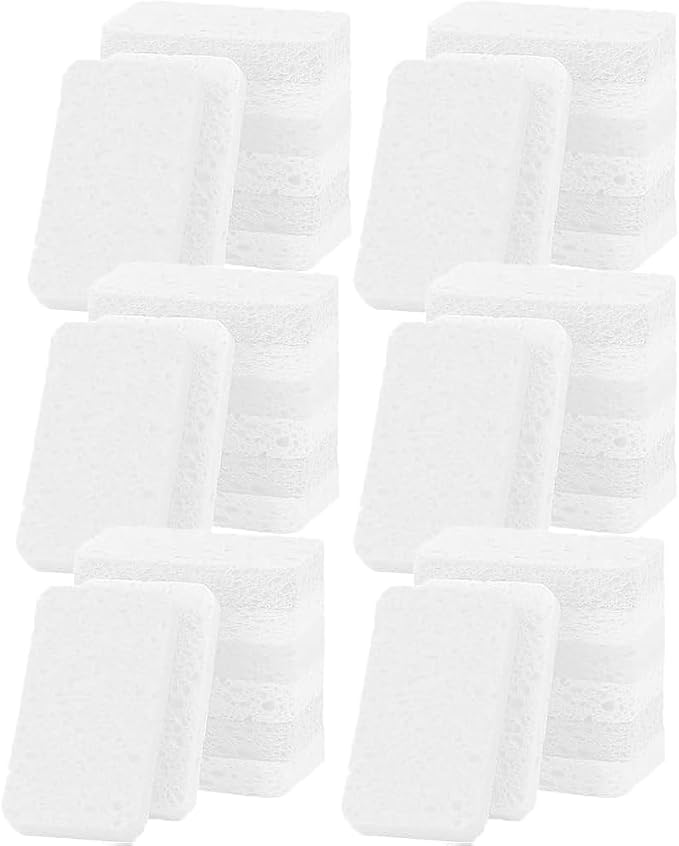 36 - Pack Non-Scratch Scrub Sponges - Sponges for Dishes and Washing Dishes, Cleaning Sponges for Kitchen Home and More（White）