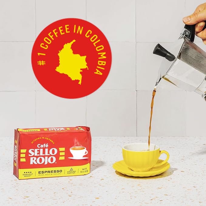 Sello Rojo Espresso Brick, 10 oz (Pack of 3)