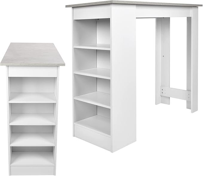 EVTSCAN Multi‑Storage Space Desk Durable Coffee Bar Table for Home Living Room Restaurant