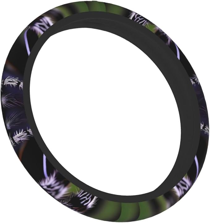 Tropical Rainforest Spiders Steering Wheel Cover. Car Decor,Anti-Slip,Sweat Absorption,Easy Carry, Universal 15 Inch