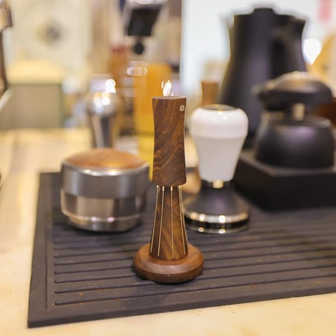 Handmade American Walnut WDT Tool V2.0 Built-in Magnet, Espresso Distribution Tools, Espresso Stirrer with Stand