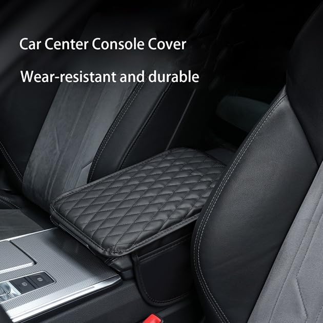Car Armrest Cover for Genesis GV70 2022–2025 2026 JK1, Center Console Pad, Leather Armrest Box Protector, Waterproof Anti-Scratch Console Lid Cushion,Comfort Interior Accessories,C-Gray