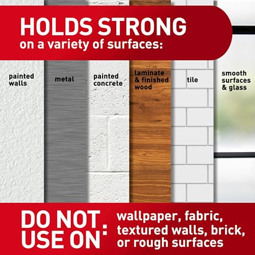 Command Large Double Bathroom Wall Hook, Damage-Free Hanging with Adhesive Strip, Great for Hanging Bath Towels, 1 Satin Nickel Wall Hook and 1 Water-Resistant Strip, Holds up to 4 lb