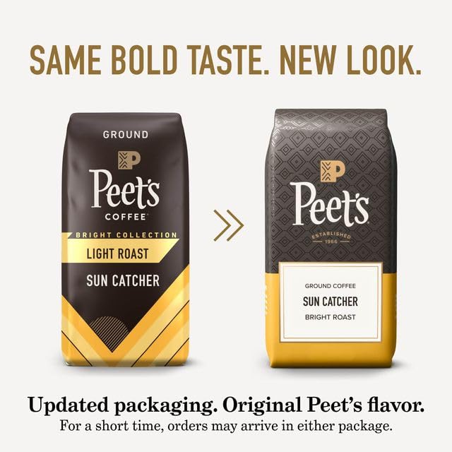 Peet's Coffee, Light Roast Ground Coffee, 100% Arabica Coffee - Sun Catcher Blend 10.5 Ounce Bag