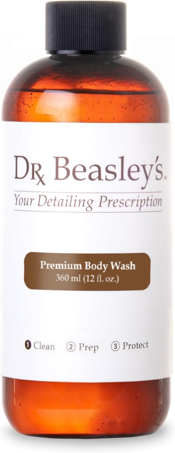 Dr. Beasley's Premium Body Wash for Autos 12 fl oz - Leaves a Brilliant Shine, pH Balanced Formula, Foams Thick, Prevents Scratches, Won't Dry Hands, Biodegradable