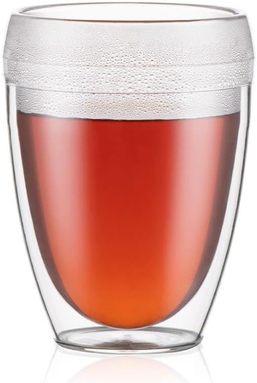 Bodum 12oz Pavina Outdoor Double-Wall Plastic Tumbler, BPA-Free, Set of 6, Clear