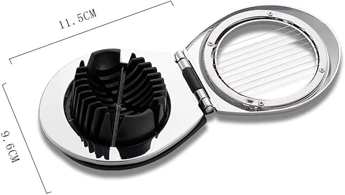 Egg Slicer Egg Cutter Egg Wedger For Hard Boiled Eggs,Stainless Steel Wire with 3 Slicing Styles Silver&Black