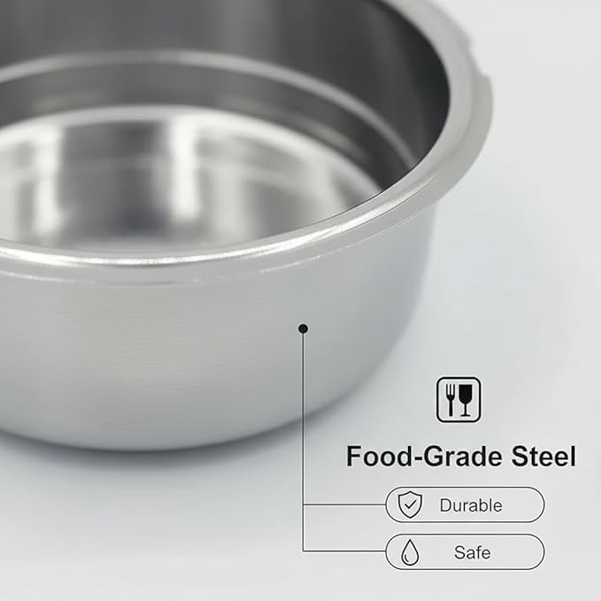 51mm Pressurized Portafilter Basket, Stainless Steel, 2 Cup Capacity, Compatible with Gevi/CASABREWS/CAPRESSO