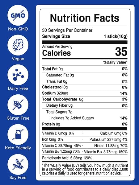 Electrolytes Powder Packets Hydration Packet, Liquid Daily IV Hydrate Packets for Dehydration Relief and Rehydration Portable, Instant Electrolyte Drink Mix NonGMO 10.58oz 300g (Variety 30 Packets )