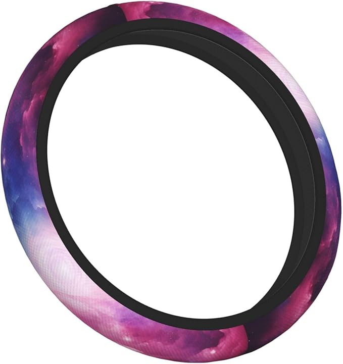Steering Wheel Cover Polyester Thick Non-Slip Car Steering Wheel Cover Protector Universal 15 Inch, 3D Magical Nebula