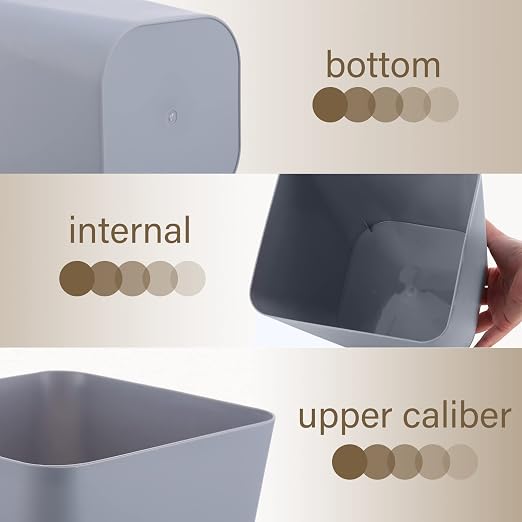 Amyhill 10 Pcs Small Trash Can 2 Gallon Plastic Garbage Can Small Waste Basket for Bathroom Office Kitchen Living Room Bedroom Home Under Desk (Multicolor)