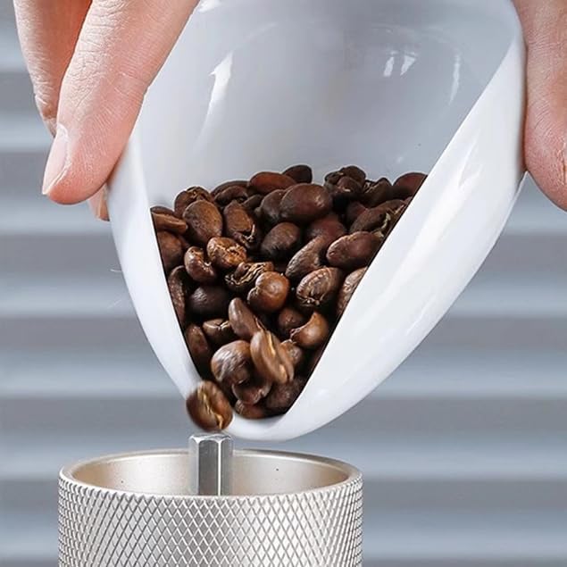 1 Piece Ceramic Coffee Beans Dosing Cup Coffee Bean Weighing Tray Coffee Bean Weighing Bowls Loose Leaf Tea Presentation Ceramic Tea Vessel Porcelain Cha He, 4 x 3 Inches, White