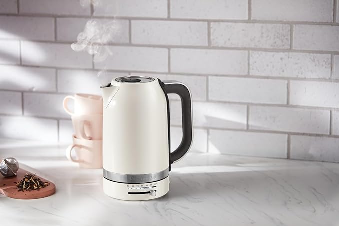 KitchenAid 1.7L Electric Kettle w/Temp Control KEK1701, Porcelain White