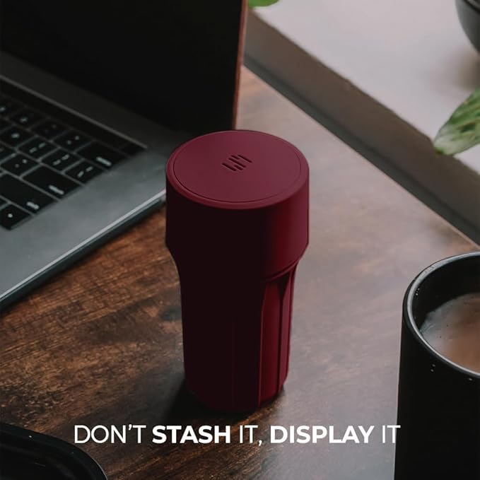 Staze Air Tight Smell Proof Container (148ml) – Vacuum Seal Stash Jar - Waterproof Food Storage Canister, Portable Small Smell Proof Jar for Coffee, Herb, Spice & Gummies - (MIDNIGHT TRIO)