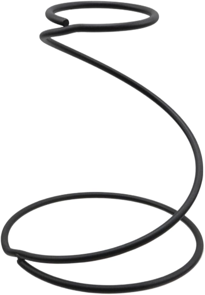 Dnyta Metal Coffee Dripper Stand, Spiral Pour Over Coffee Dripper Stand Filter Cup Bracket Metal Filter Frame Holder Rack, Black