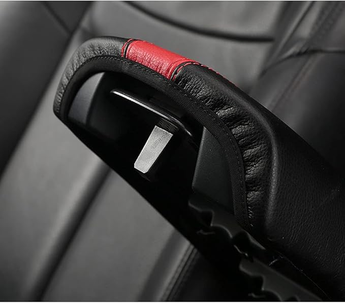 XITER Car Armrest Cover Saver, 1 Pc Center Console Leather Pad Fit for Nissan Rogue 2014-2020, 2017-2022 Rogue Sport Central Console Armrest Box Protector Interior Accessories (Black+Red)